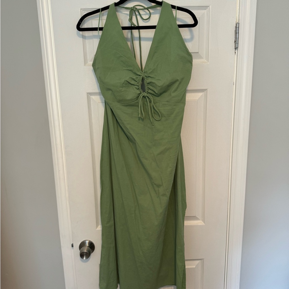 Abercrombie & Fitch Green Halter Dress